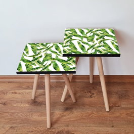 Hanah Home Mesa Nido de 2 Piezas Verde y Blanco